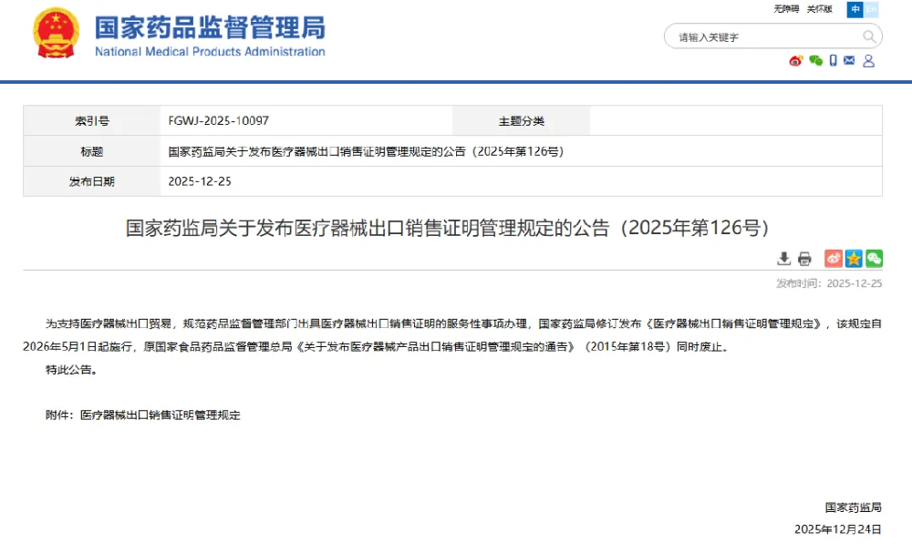 【重要通告】国家药监局发布新《规定》，明年5月1日起施行！